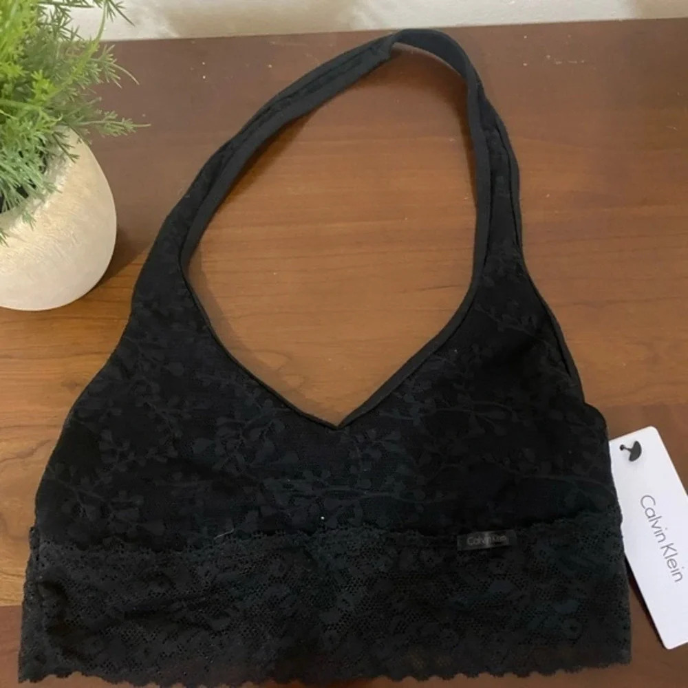 Calvin‎ Klein Black Lace Bralette-New W/Tags